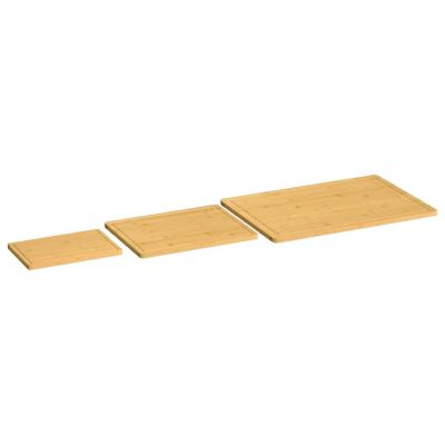 vidaXL 3 Piece Chopping Board Set Bamboo Image 1