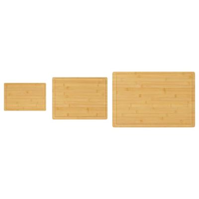 vidaXL 3 Piece Chopping Board Set Bamboo Image 1