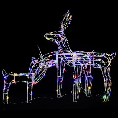 vidaXL 3 Piece Christmas Lights Display Reindeers 229 LEDs Christmas display Image 2