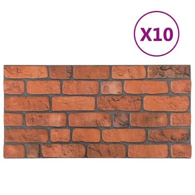 vidaXL 3D Wall Panels with Terracotta Brick Design 10 pcs EPS Image 2