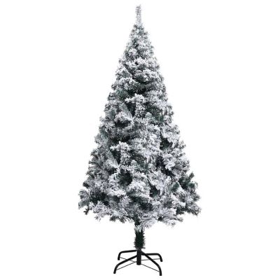 VidaXL 4' Green Artificial Christmas Tree with LED Lights & 61pc Gold Ornament Set Image 2