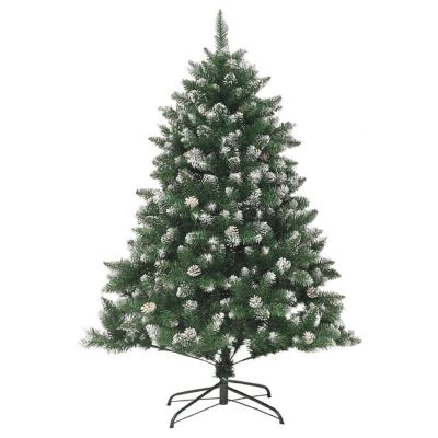 VidaXL 4' Green/White Artificial Christmas Tree with Stand Image 2