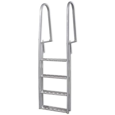 vidaXL 4-Step Dock/Pool Ladder Aluminum 65.7" Image 1