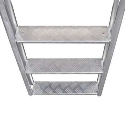 vidaXL 4-Step Dock/Pool Ladder Aluminum 65.7" Image 3