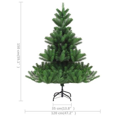 vidaXL 5' Green Nordmann Fir Artificial Christmas Tree with LED Lights Image 3