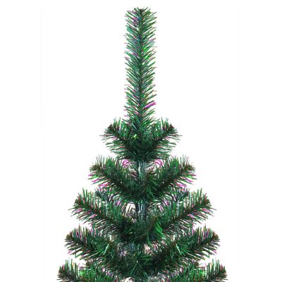 vidaXL 6' Green Artificial Christmas Tree with Iridescent Tips Image 3
