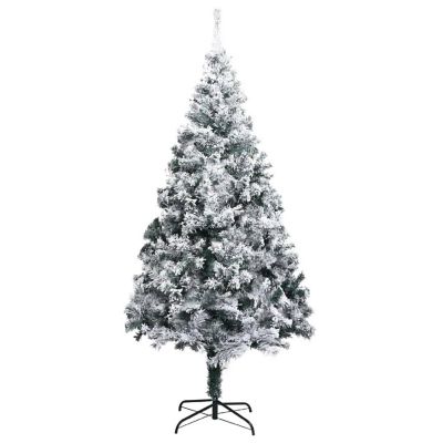 VidaXL 6' Green Artificial Christmas Tree with LED Lights & Gold Ornament Set Image 2