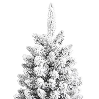vidaXL 6' Green/White Artificial Christmas Tree with Flocked Snow Image 3