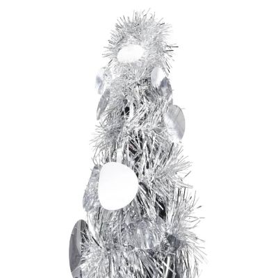vidaXL 6' Silver PET Pop-up Artificial Christmas Tree Image 2