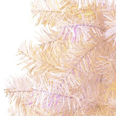 vidaXL 6' White Artificial Christmas Tree with Iridescent Tips Image 3