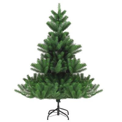 vidaXL 7' Green Nordmann Fir Artificial Christmas Tree with LED Lights & 61pc Gold Ornament Set Image 2