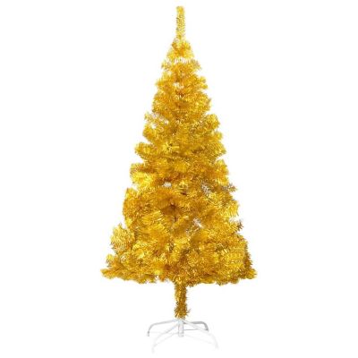 VidaXL 8' Gold Artificial Christmas Tree with Stand Image 1