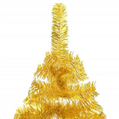 VidaXL 8' Gold Artificial Christmas Tree with Stand Image 2