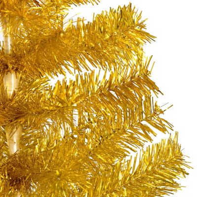 VidaXL 8' Gold Artificial Christmas Tree with Stand Image 3
