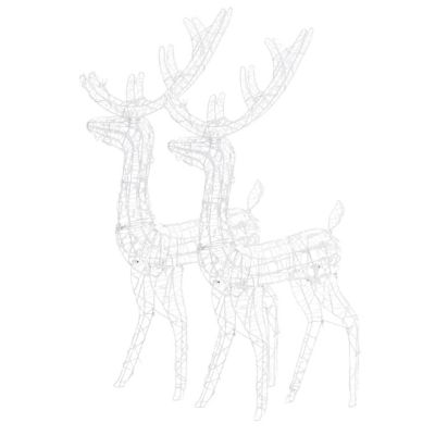 vidaXL Acrylic Reindeer Christmas Decorations 2 pcs 47.2" Blue Image 1