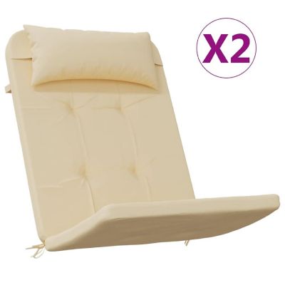 vidaXL Adirondack Chair Cushions 2 pcs Beige Oxford Fabric Image 2