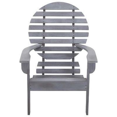 vidaXL Adirondack Chair Solid Acacia Wood Gray Image 2