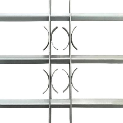 vidaXL Adjustable Security Grille for Windows with 3 Crossbars 39.4"-59.1" Image 3