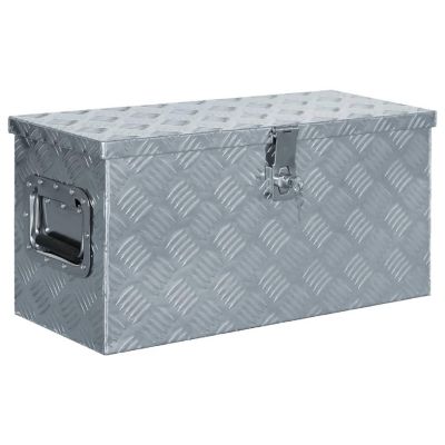 vidaXL Aluminum Box 24.2"x10.4"x11.8" Silver Image 1