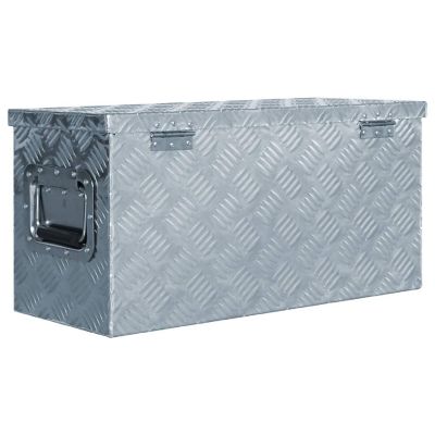 vidaXL Aluminum Box 24.2"x10.4"x11.8" Silver Image 3