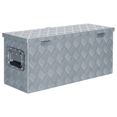 vidaXL Aluminum Box 30.1"x10.4"x13" Silver Image 3