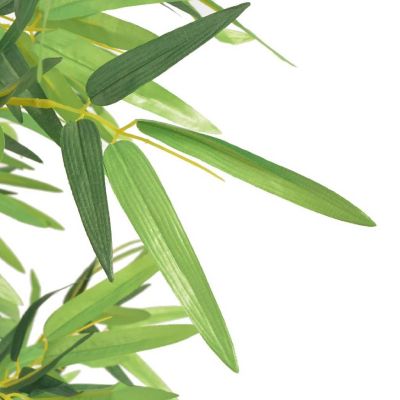 vidaXL Artificial Bamboo Plant with Pot 47.2" Green Image 1