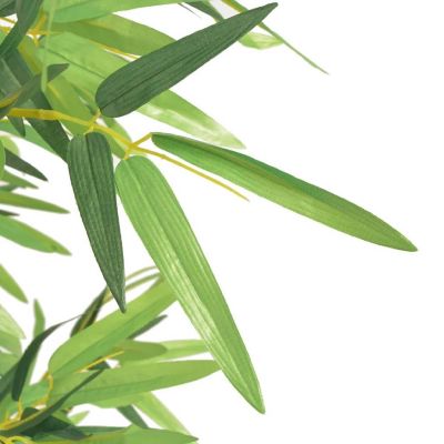vidaXL Artificial Bamboo Plant with Pot 47.2" Green Image 2