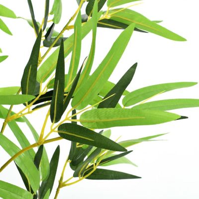 vidaXL Artificial Bamboo Plant with Pot 59" Green Image 2