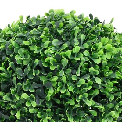 vidaXL Artificial Boxwood Plants 2 pcs with Pots Ball Shaped Green 10.6" Image 3