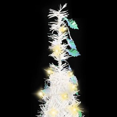 vidaXL Artificial Christmas Tree Pop-up 100 LEDs White 59.1" Image 2