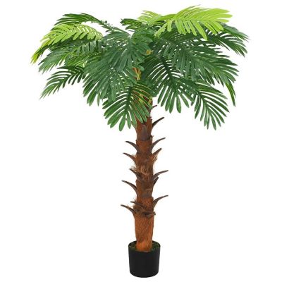 vidaXL Artificial Cycas Palm with Pot 63" Green Image 1