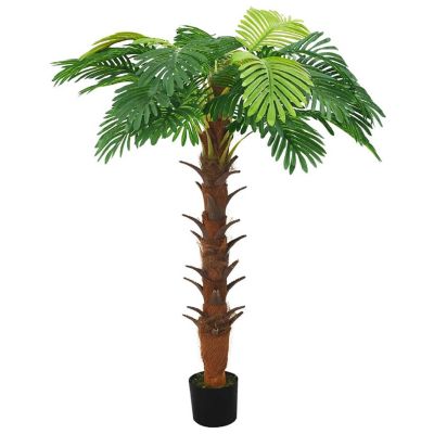 vidaXL Artificial Cycas Palm with Pot 63" Green Image 2