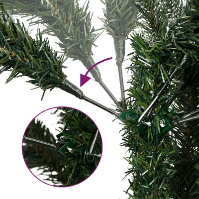 vidaXL Artificial Hinged Christmas Tree with Cones and Berries 47.2" Image 2