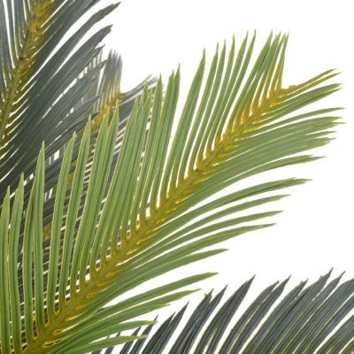 vidaXL Artificial Plant Cycas Palm with Pot Green 35.4" Image 2