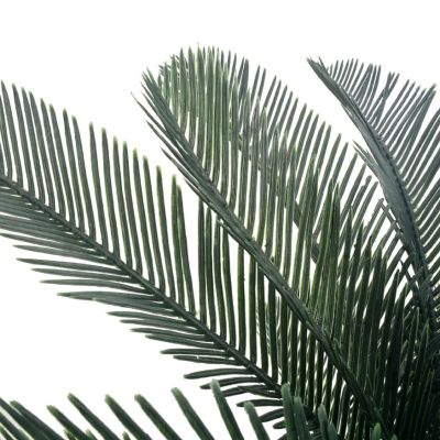vidaXL Artificial Plant Cycas Palm with Pot Green 49.2" Image 2