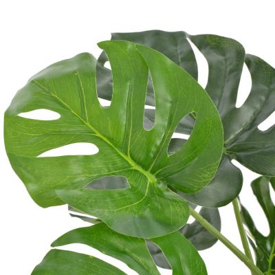 vidaXL Artificial Plant Monstera with Pot Green 39.4" Image 2