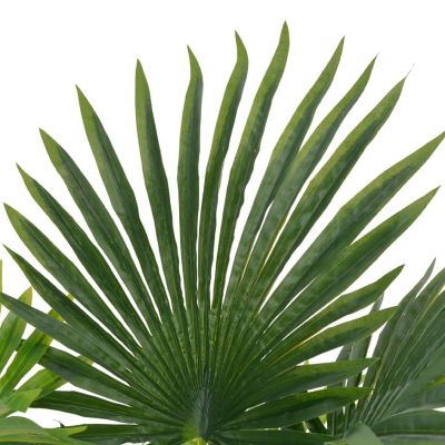 vidaXL Artificial Plant Palm with Pot Green 27.6" Image 1