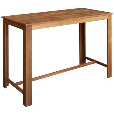 vidaXL Bar Table Solid Acacia Wood 59.1"x27.6"x41.3" Image 1
