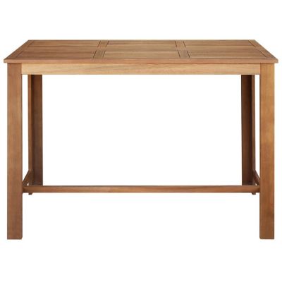 vidaXL Bar Table Solid Acacia Wood 59.1"x27.6"x41.3" Image 2