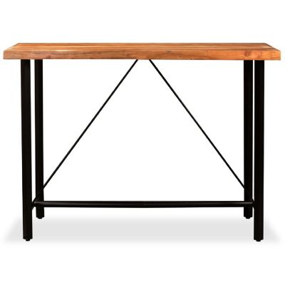 vidaXL Bar Table Solid Acacia Wood 59"x27.6"x42.1" Image 1