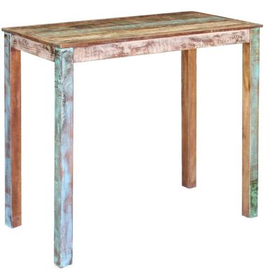 vidaXL Bar Table Solid Reclaimed Wood 45.3"x23.6"x42" Image 1