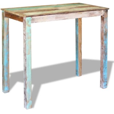 vidaXL Bar Table Solid Reclaimed Wood 45.3"x23.6"x42" Image 2