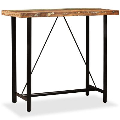 vidaXL Bar Table Solid Reclaimed Wood 47.2"x23.6"x42.1" Image 1