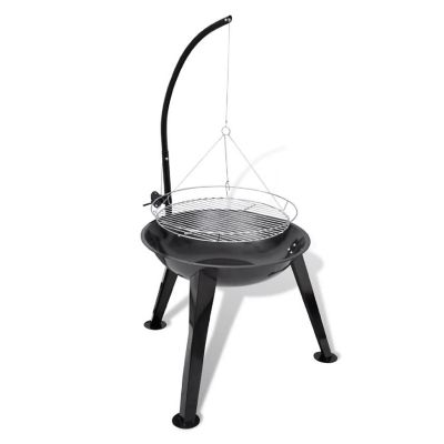 vidaXL BBQ Stand Charcoal Barbecue Hang Round Image 1
