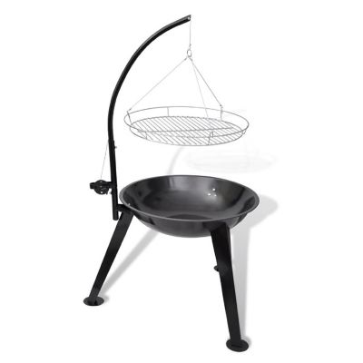 vidaXL BBQ Stand Charcoal Barbecue Hang Round Image 2