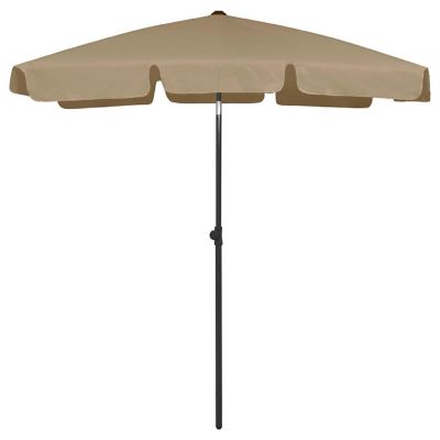 vidaXL Beach Umbrella Taupe 70.9"x47.2" Image 1