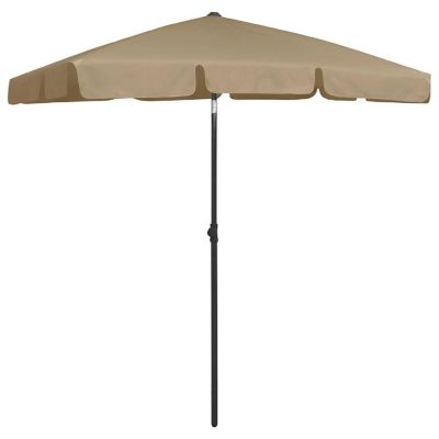 vidaXL Beach Umbrella Taupe 70.9"x47.2" Image 2