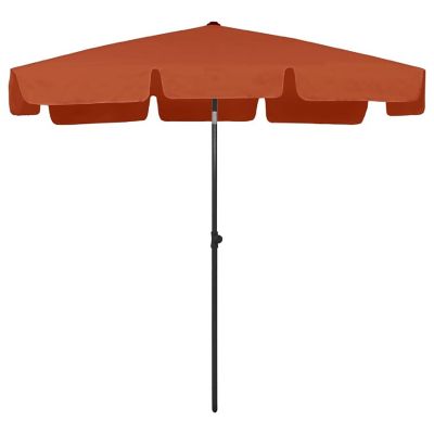 vidaXL Beach Umbrella Terracotta 78.7"x49.2" Image 2