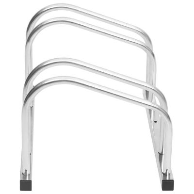vidaXL Bike Rack for 2 Bikes Galvanized Steel Image 3
