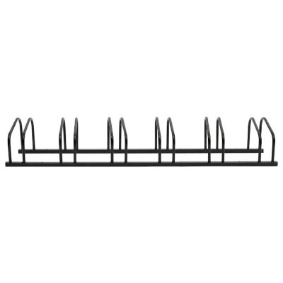 vidaXL Bike Rack for 6 Bikes Black Steel Image 1